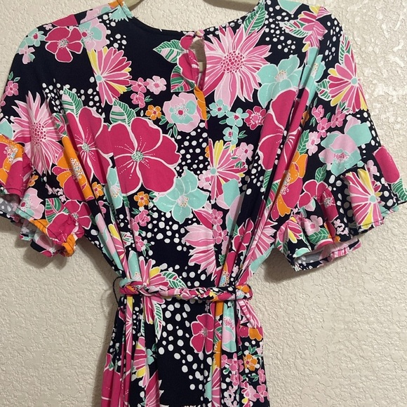 Crown & Ivy Pink and Blue Floral Dress - Picture 7 of 7